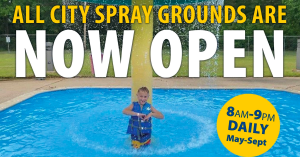 SPAR spray grounds, pools open